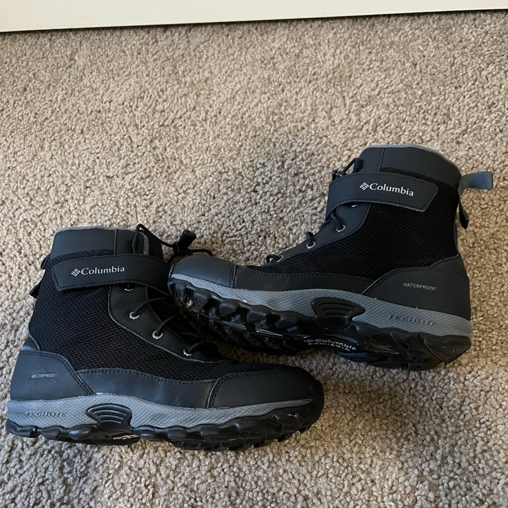 Columbia Waterproof Black And Gray Boots